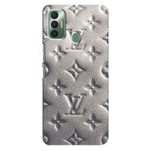 Текстурный Чехол Louis Vuitton для Техно Спарк 7 (Бежевый ЛВ)