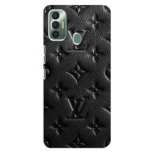 Текстурный Чехол Louis Vuitton для Техно Спарк 7 (Черный ЛВ)