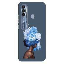 Чехлы (ART) Цветы на TECNO Spark 7 Pro (VPrint) (Цветы на голове)
