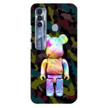 Чехлы для TECNO Spark 7 Pro - Bearbrick Louis Vuitton (PREMIUMPrint) (Яркий Bearbrick)