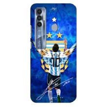 Чехлы для TECNO Spark 7 Pro (Leo чемпион) (AlphaPrint) (Месси сборная)
