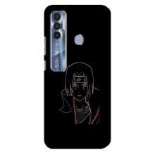 Чехлы на тему: Итачи Учиха для TECNO Spark 7 Pro (AlphaPrint) – силуэт Итачи