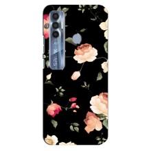 Чехлы с Цветами для TECNO Spark 7 Pro (VPrint) (Розочки)
