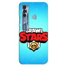 Чехлы Brawl Stars для TECNO Spark 7 Pro (AlphaPrint) – Лого Бравл Старс