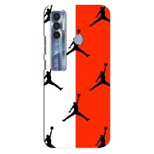 Чехлы для TECNO Spark 7 Pro - с картинкой JORDAN (AlphaPrint) (Лого Джордан)