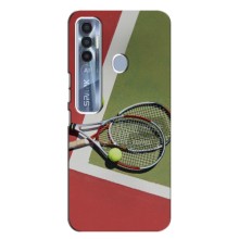 Чехлы с принтом Спортивная тематика для TECNO Spark 7 Pro – Ракетки теннис