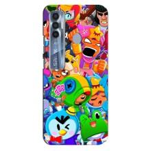 Чехол для TECNO Spark 7 Pro Бравл Старс (VPrint) – герои Бравл Старс