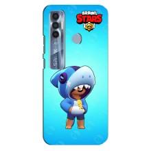 Чехол для TECNO Spark 7 Pro Бравл Старс (VPrint) – Леон акула