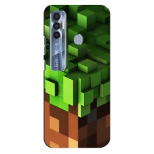 Чехол Майнкрафт на TECNO Spark 7 Pro (AlphaPrint) Minecraft (текстура Майнкрафт)