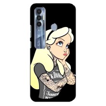 Чехол с печатью для TECNO Spark 7 Pro - (Мода) (AlphaPrint) (Девочка в тату)