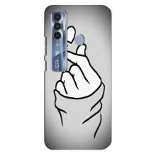 Чохол з принтом для TECNO Spark 7 Pro (AlphaPrint - Знак сердечка) – Значок Love