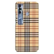 Чехол с Брендами одежды на Техно Спарк 7 Про – Burberry стиль