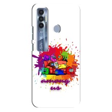 Чехол Амонг Ас для TECNO Spark 7 Pro (AlphaPrint) (Яркий АмонгАс)