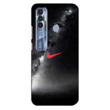 Чехол для TECNO Spark 7 Pro - с принтом Найк (AlphaPrint) (Найк красный)