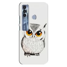 Чехол с птицами на TECNO Spark 7 Pro (VPrint) (Милая Сова)