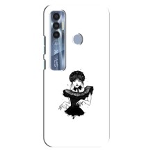Чехлы Венсдей на TECNO Spark 7 Pro Уэнсдей (AlphaPrint) (танец Уэнздей)