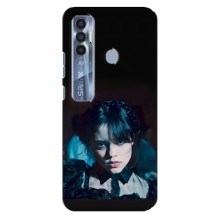 Чехлы Венсдей на TECNO Spark 7 Pro Уэнсдей (AlphaPrint) (взгляд Уэнздей)