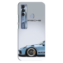 Чохол з авто Порше для TECNO Spark 7 Pro – Блакитний Порше