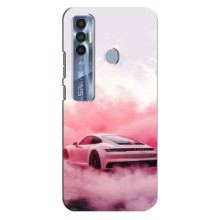 Чохол з авто Порше для TECNO Spark 7 Pro – Рожевий Порше