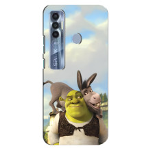 Чехол с мультфильмом Шрек на TECNO Spark 7 Pro – Шрек и осел