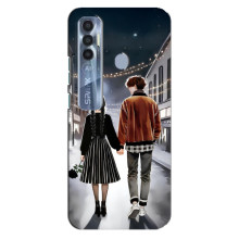 Чехол с дизайном Венздей 2 на TECNO Spark 7 Pro – Уэнсдей и Тайлер