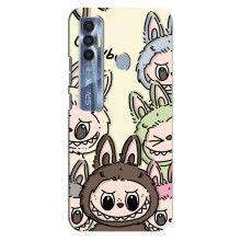 Чехол с Лабубу на TECNO Spark 7 Pro – Коллаж Лабубу