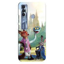 Чехол Зоотрополіс на TECNO Spark 7 Pro – Ник Джуди и змея