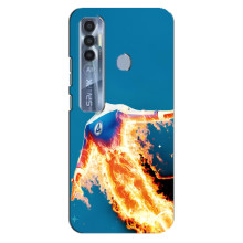 Чехол с принтом Фантастическая четверка для TECNO Spark 7 Pro – Человек-Факел