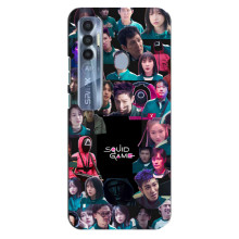 Чехол Гра в кальмара для TECNO Spark 7 Pro – Коллаж игры кальмара