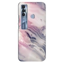 Мраморный чехол на TECNO Spark 7 Pro (VPrint) (Пурпурный Мрамор)