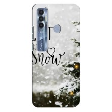 Новогодние, Праздничные Чехлы для TECNO Spark 7 Pro - 2024 год (Let it snow)