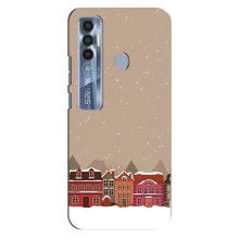 Новогодние, Праздничные Чехлы для TECNO Spark 7 Pro - 2024 год (Зимний город)