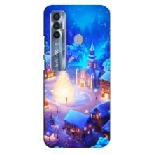 Рождественские Чехлы для TECNO Spark 7 Pro (VPrint) (Рождественский город)