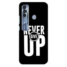 Силиконовый Чехол на TECNO Spark 7 Pro с картинкой Nike (Never Give UP)