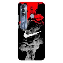 Силиконовый Чехол на TECNO Spark 7 Pro с картинкой Nike (Nike дым)