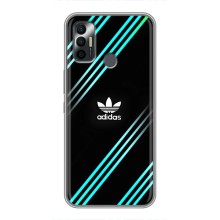 Чехлы Адидас для TECNO Spark 7P (AlphaPrint) (Адидас с полосами)