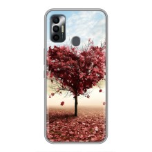 Чехлы для любимой на Техно Спарк 7Р (VPrint) (Дерево сердце)