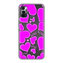 Чехлы для любимой на Техно Спарк 7Р (VPrint) (Pink hearts)