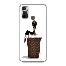 Чехлы Луи Витон для TECNO Spark 7P (AlphaPrint - LOUIS VUITTON) (кофе LOUIS VUITTON)