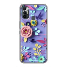 Чехлы с Цветами для TECNO Spark 7P (VPrint) (Цветочный дизайн)