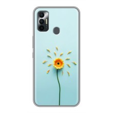 Чехлы с Цветами для TECNO Spark 7P (VPrint) (Желтый цветок)