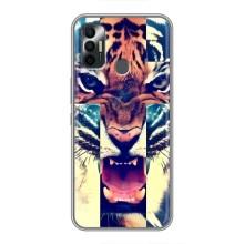Чехлы с изображением разных животных для TECNO Spark 7P (Яркий Тигр)