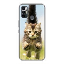 Чехлы с Котиками для TECNO Spark 7P (VPrint) (Прыжок кота)