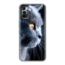 Чехлы с Котиками для TECNO Spark 7P (VPrint) (Серый Кот)