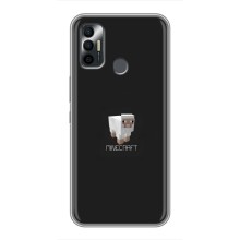 Чехол Майнкрафт на TECNO Spark 7P (AlphaPrint) Minecraft (Овечка Майнкрафт)