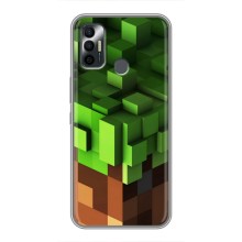Чехол Майнкрафт на TECNO Spark 7P (AlphaPrint) Minecraft (текстура Майнкрафт)