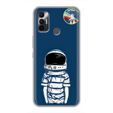 Чехол NASA для TECNO Spark 7P (AlphaPrint) (Мальчик в шлеме)