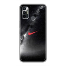 Чехол для TECNO Spark 7P - с принтом Найк (AlphaPrint) (Найк красный)