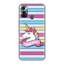 Чехол для Техно Спарк 7Р - (Единорожки - Новинки) (AlphaPrint) (Unicorn)