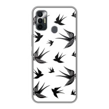 Чехол с птицами на TECNO Spark 7P (VPrint) (Ласточки)